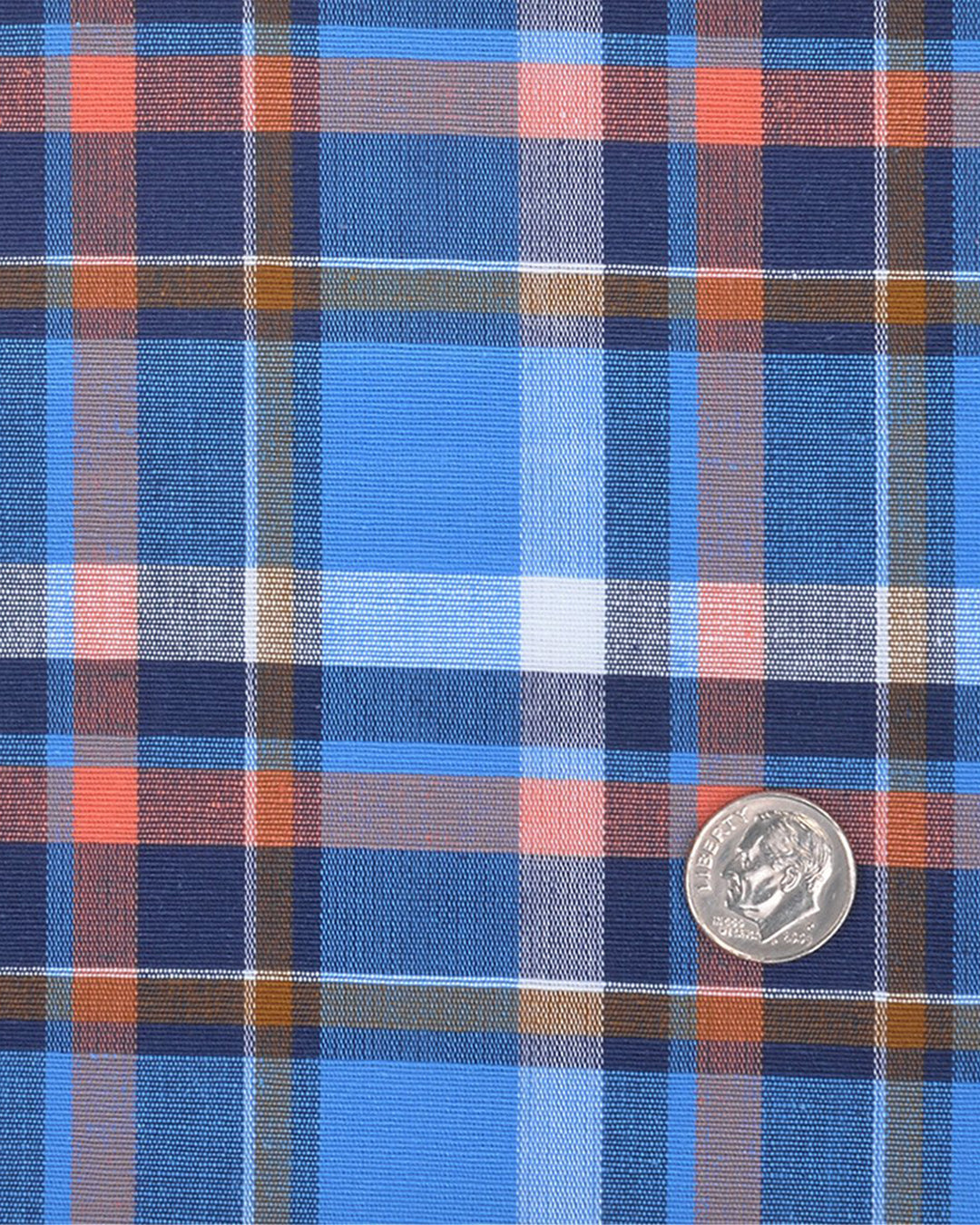 Blue Peach Navy Madras Checks