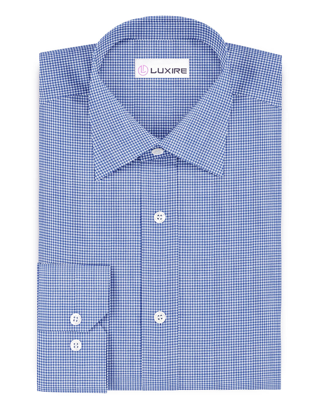 Blue On White Mini Checks - 1