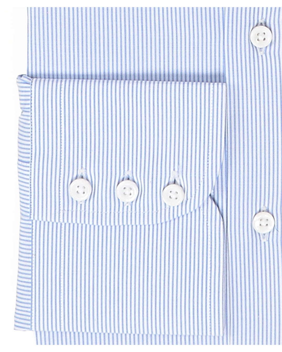 Blue on White Pin Stripes Dress Shirt