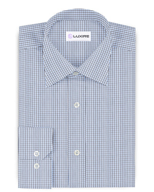 Albini: Blue Tattersal Checks