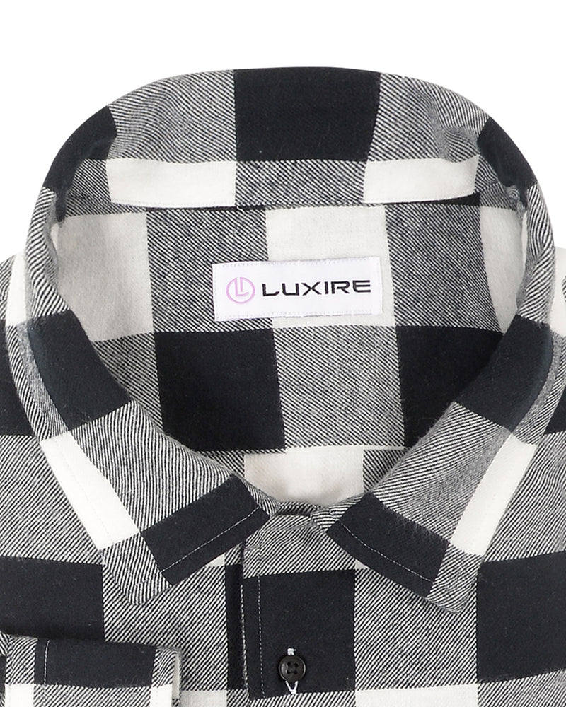 Strong Twill Black on White Checks