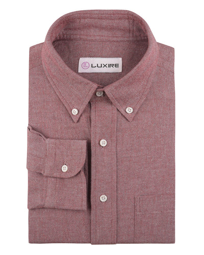 Red Twill Flannel Work Shirt