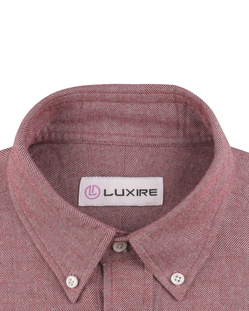 Red Twill Flannel Work Shirt