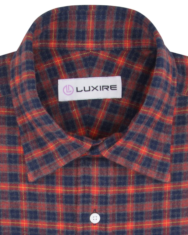 Flannel: Red Navy Grey Tattersall