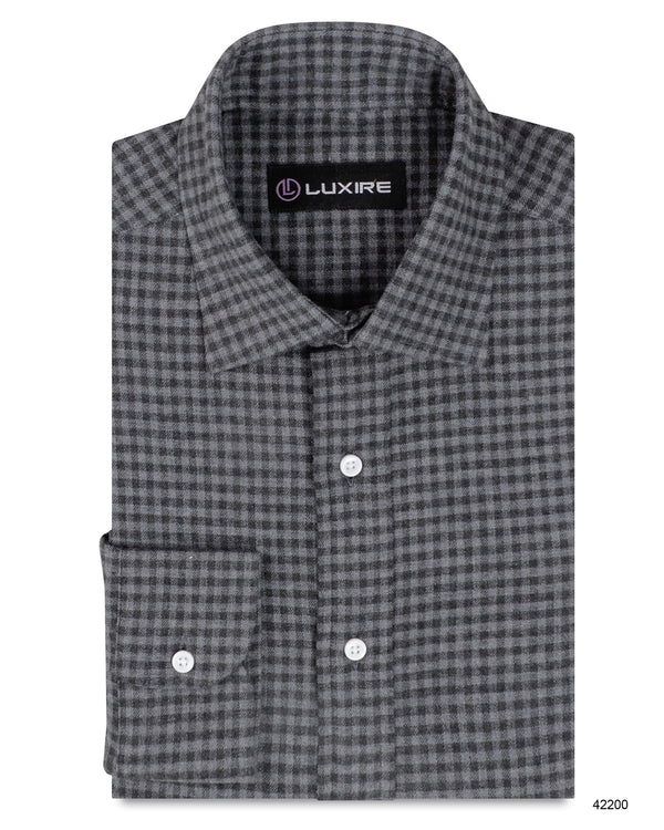 Mini Nightshadow Grey Gingham Flannel