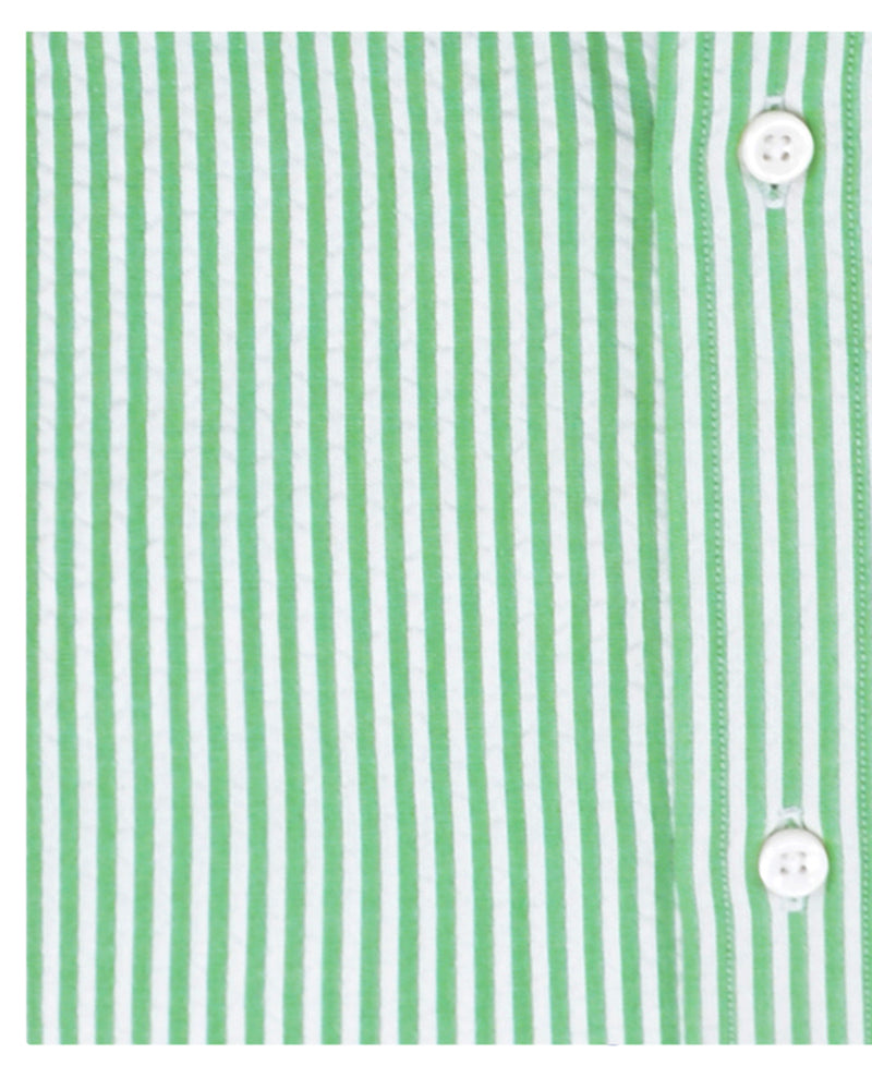 Fern Green Candy Stripes Seersucker