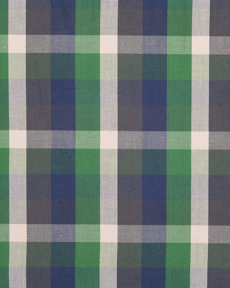 Twill: Green Navy Checks
