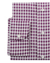 Monti Purple White Small Gingham Twill