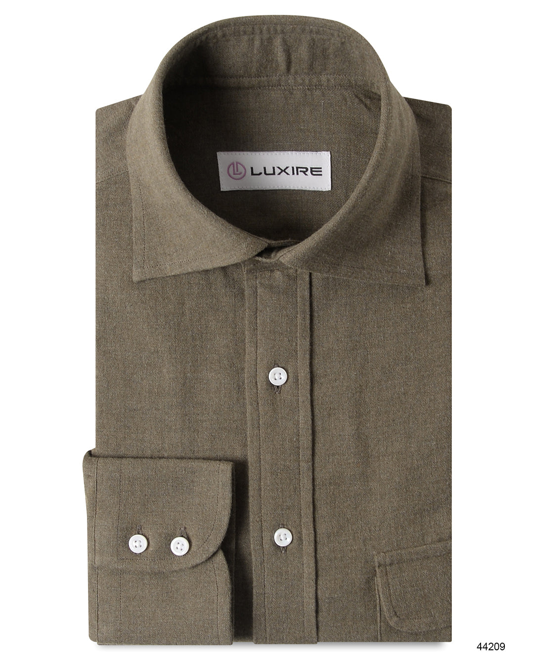 Moss Green Plain Shirt - 1