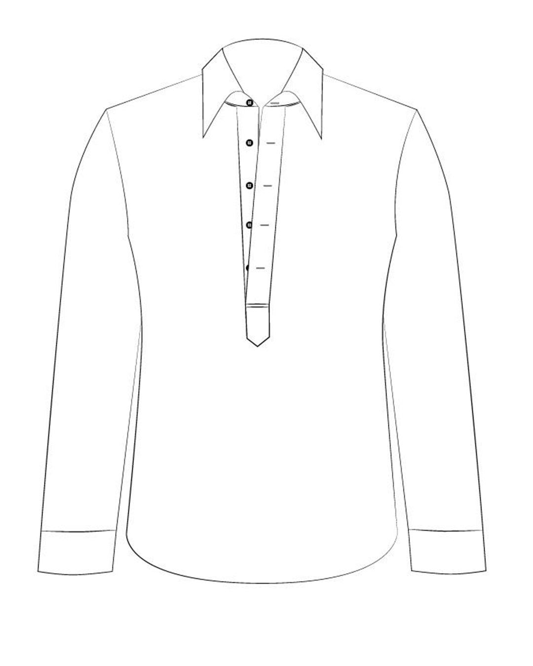 Pullover Shirt in Pale Red White Pin Stripes Seersucker - 2