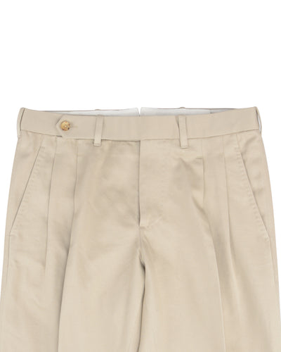Soft Cream Cotton Twill Pant