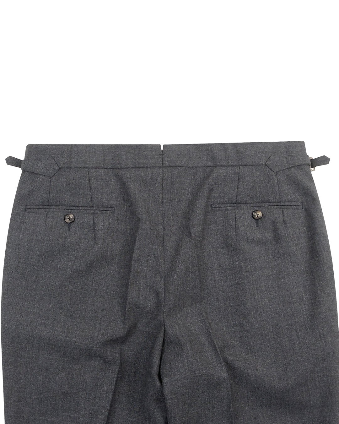 Minnis Fresco III Pants: 3 Ply Plain Mid Grey — Luxire Custom Clothing