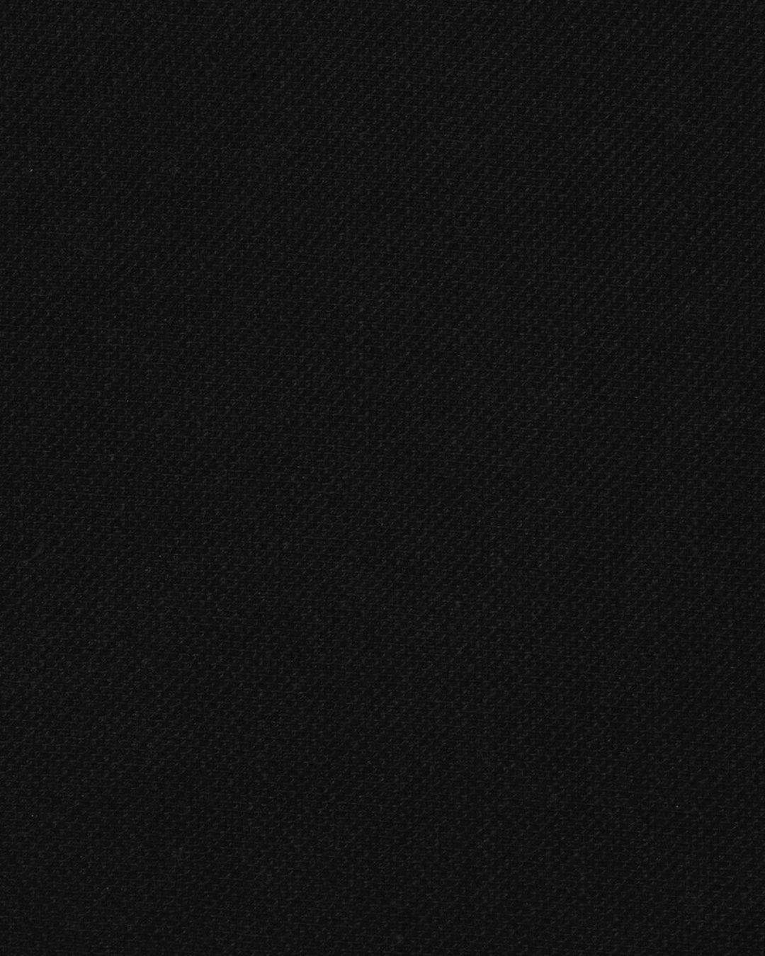 Cotton: Black Polo T-shirt - 3