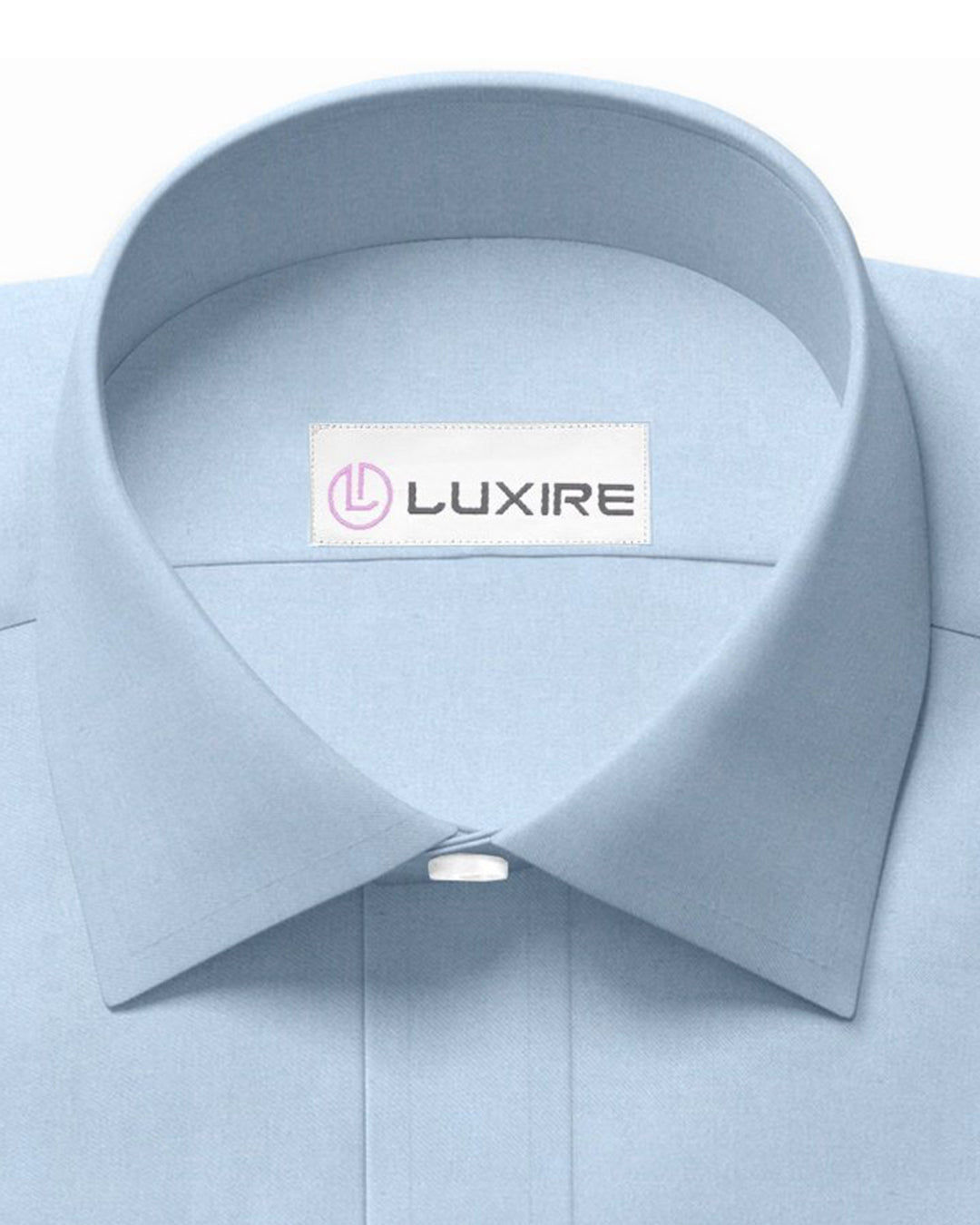 Sky Blue Plain Business Shirt - 2