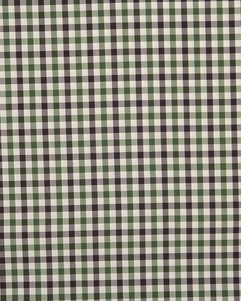 Green Brown Cream Gingham Tattersall