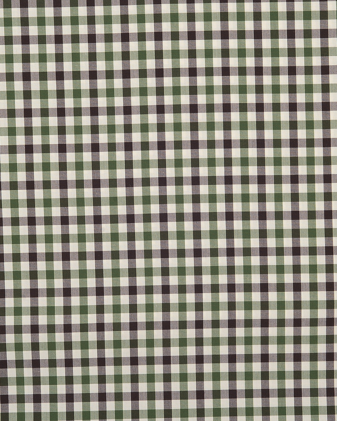 Green Brown Cream Gingham Tattersall