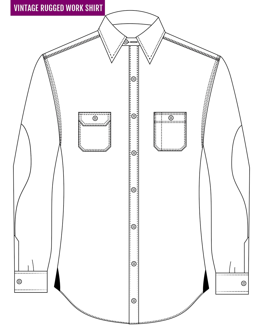 Maroon Grey Tattersall Flannel Work Shirt
