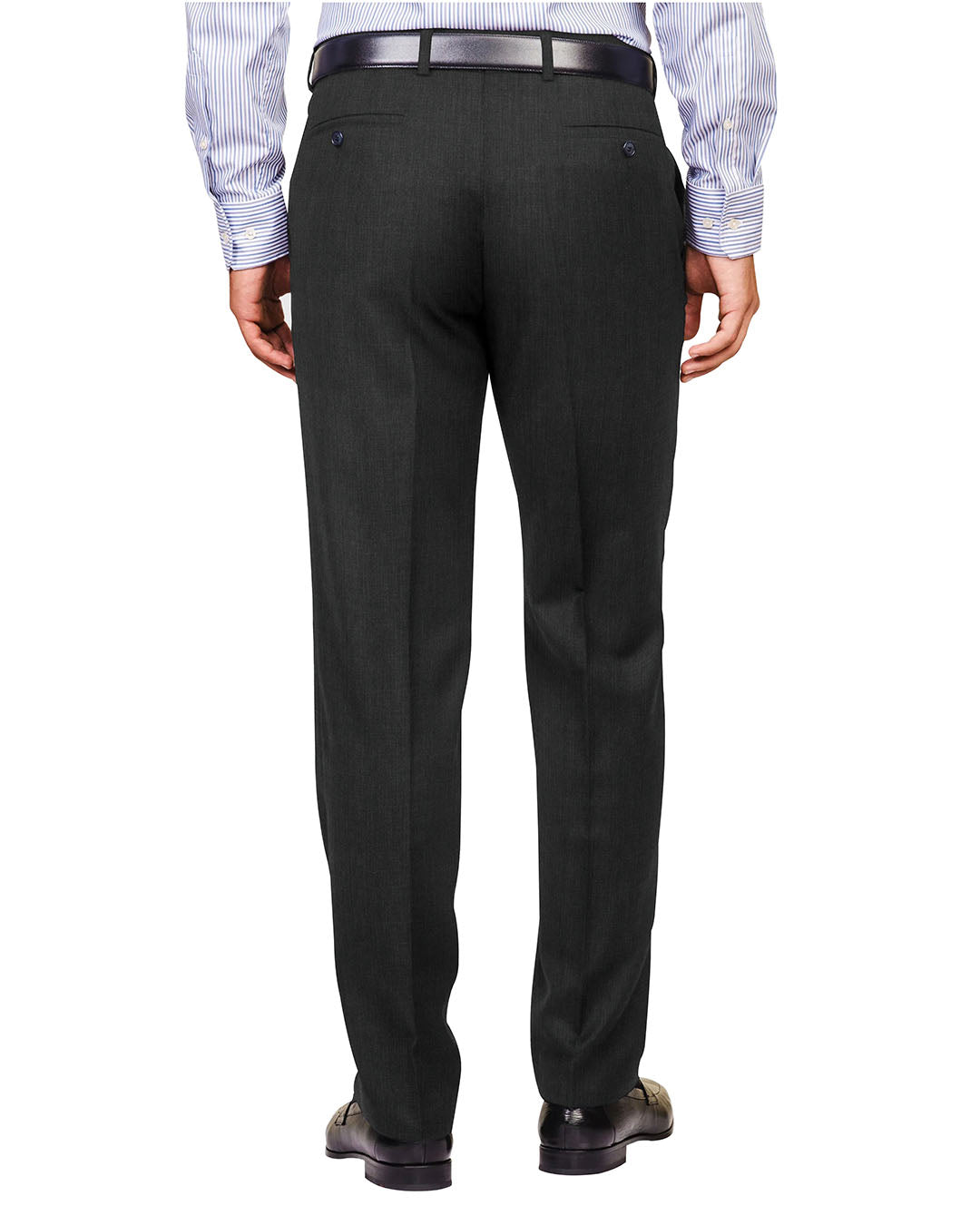 Washable Wool Pants: Plain Charcoal Grey