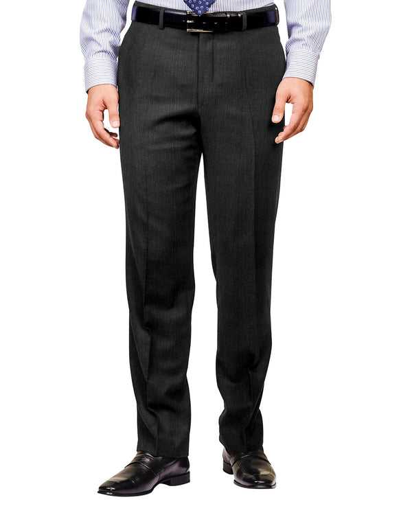 Washable Wool Pants: Plain Charcoal Grey
