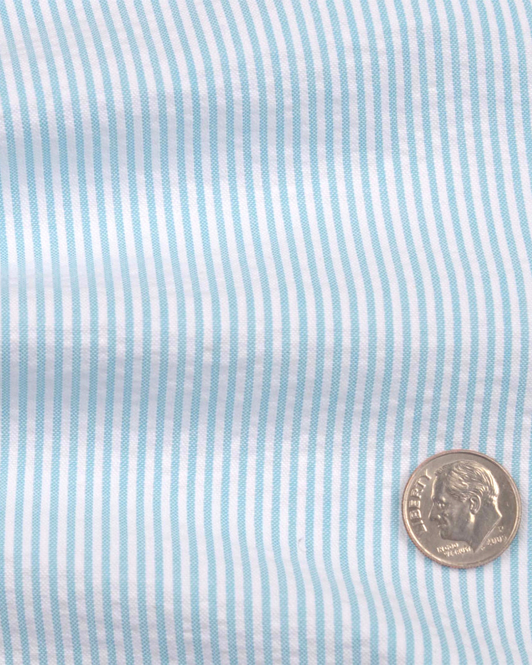 Alaskan Blue  Dress Stripes Seersucker - 6