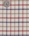 Cream Red Tan Country Checks Flannel