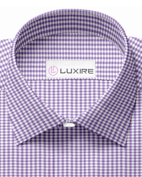 Purple Mini Gingham on White