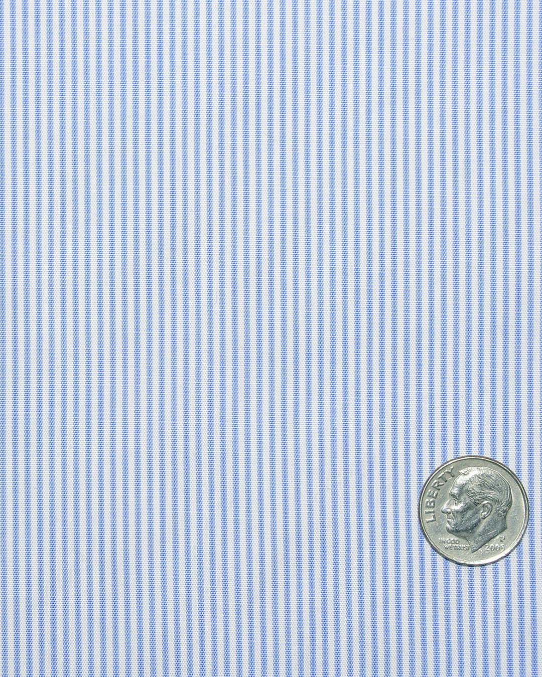 Blue on White Pin Stripes Dress Shirt - 4