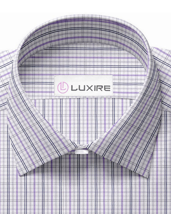 Alumo Navy and Purple Tattersall Checks