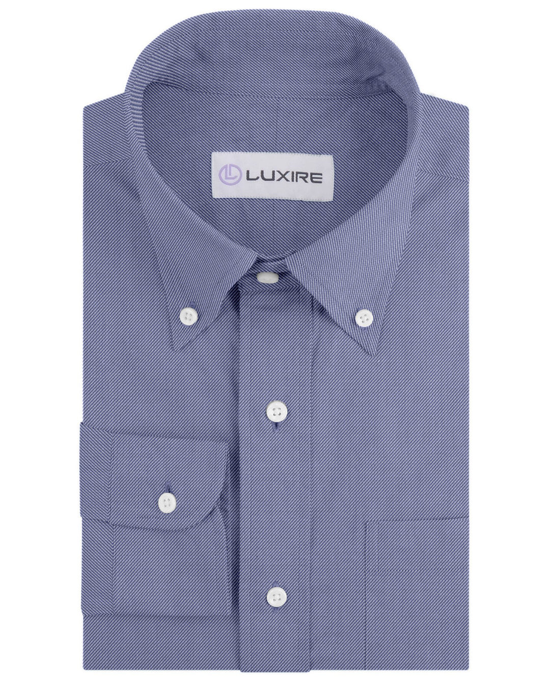 Blue Twill Flannel Work Shirt - 1