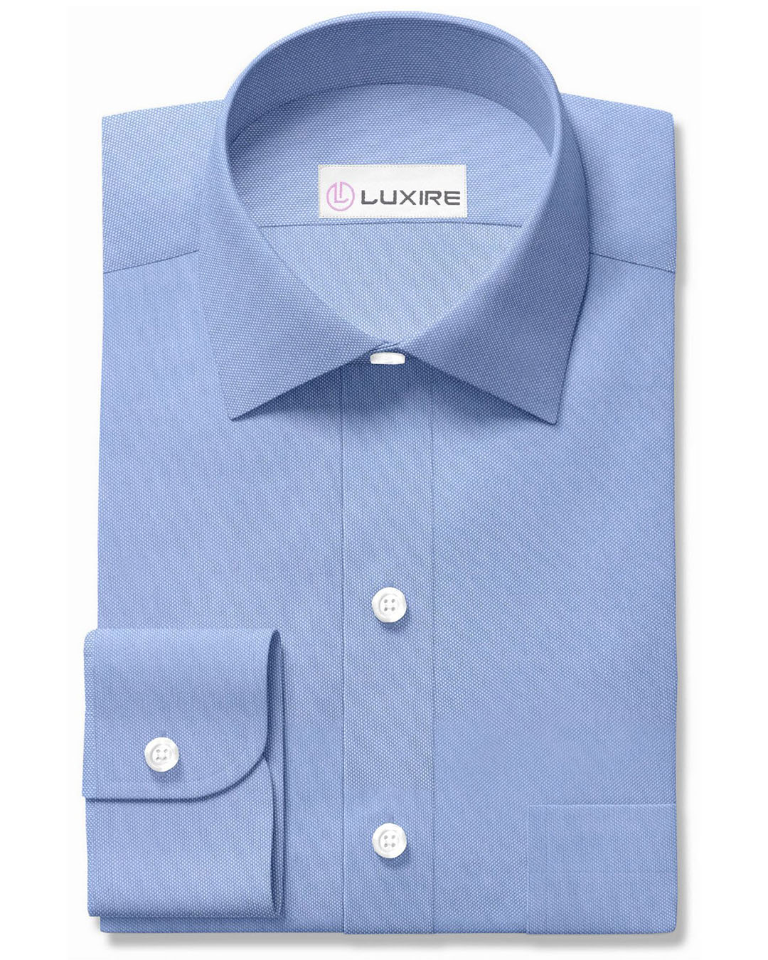 Mid Blue Pinpoint Oxford Dress Shirt - 1