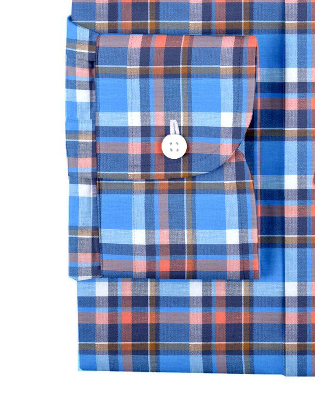 Blue Peach Navy Madras Checks - 3