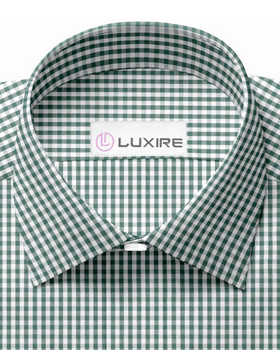 Dark Green White Mini Gingham Checks - 2