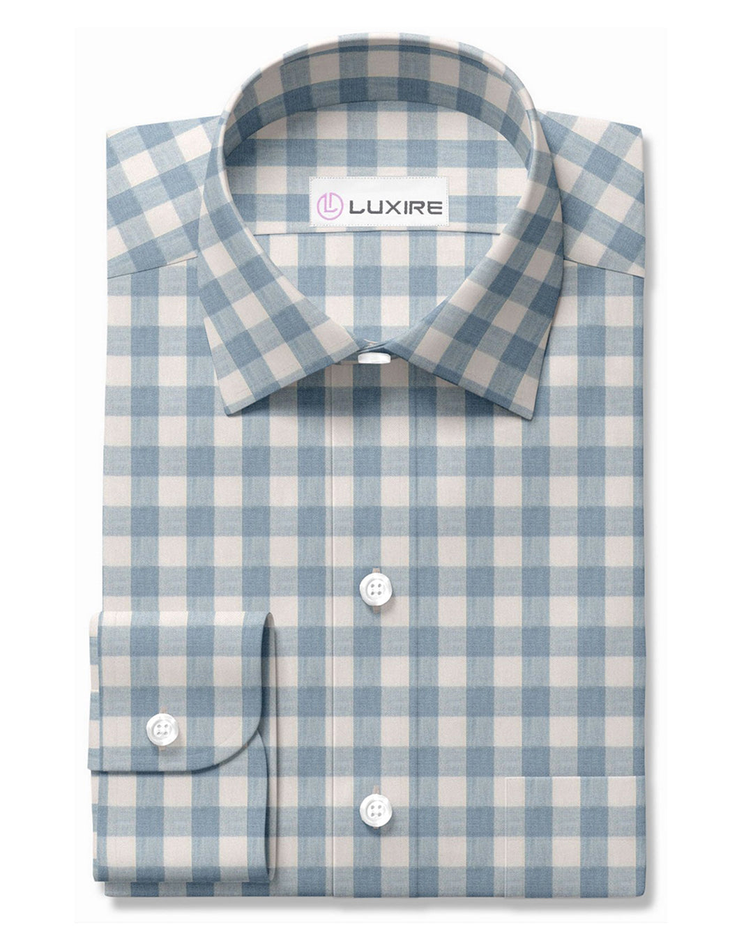 Washed Indigo Cream Gingham - 1