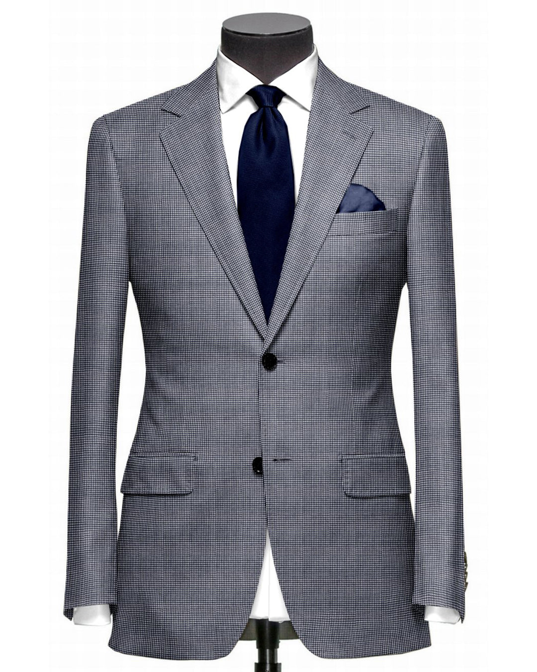 Dugdale Fine Worsted - Fine Navy Dogtooth - 1