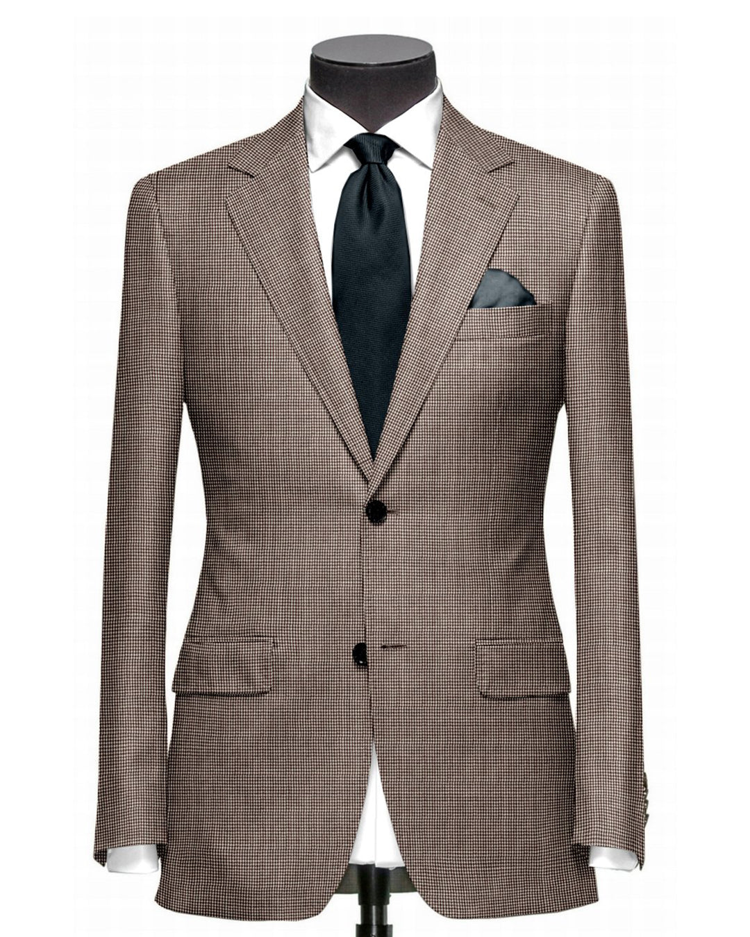 Dugdale Fine Worsted - Brown Houndstooth - 1