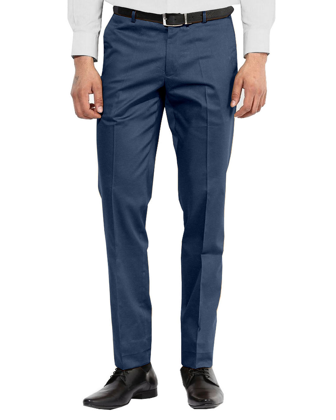 Dugdale Fine Worsted Pant - Blue Plain - 1