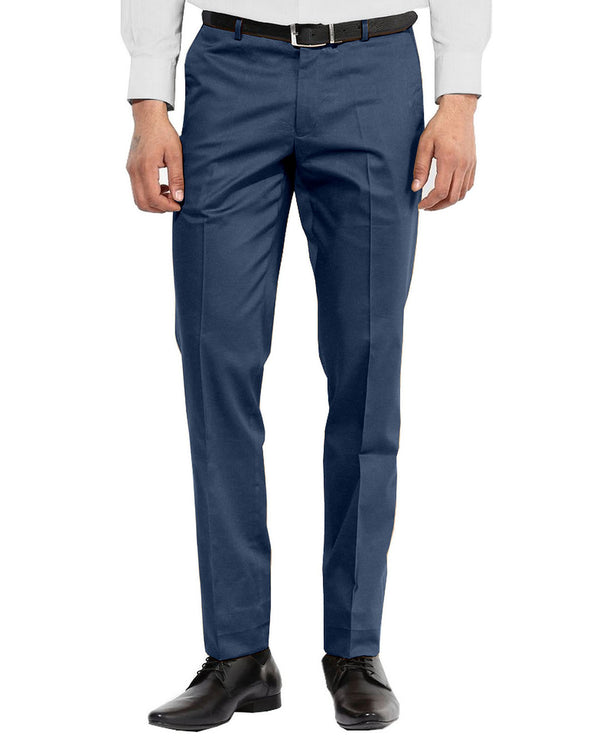 Dugdale Fine Worsted Pant - Blue Plain