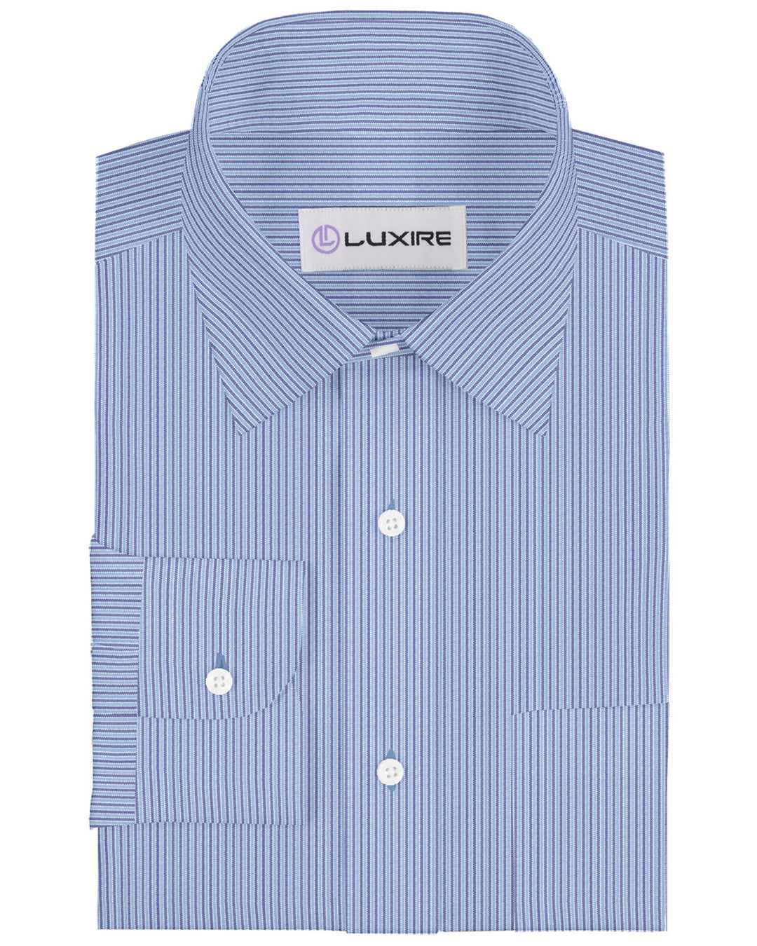 Navy Blue Stripes on White - 1