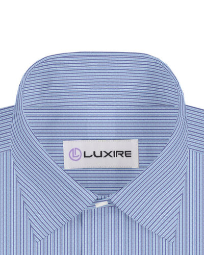 Navy Blue Stripes on White