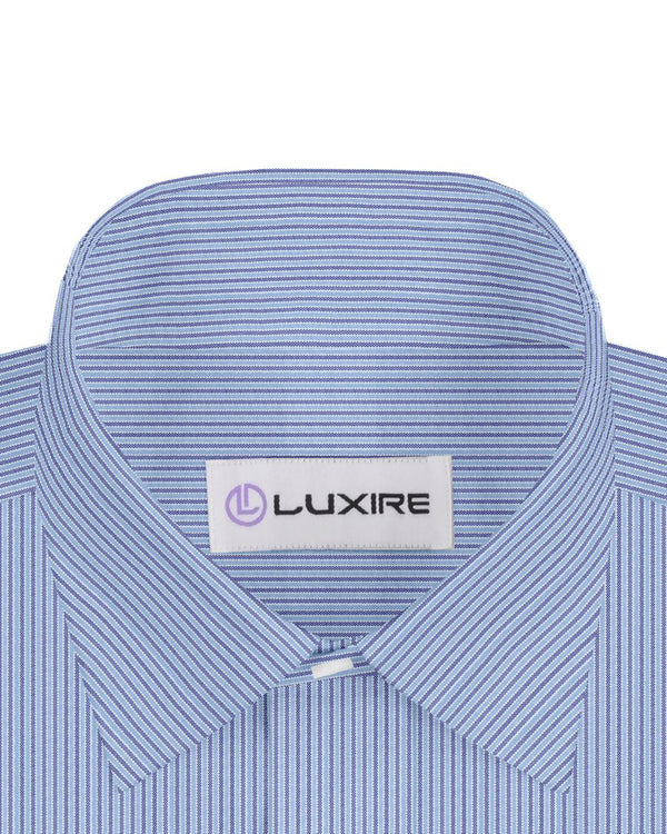 Navy Blue Stripes on White