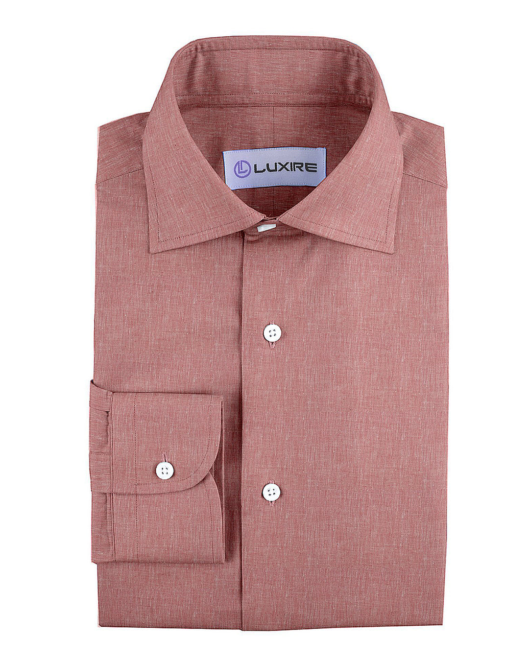 Linen: Dark Peach Chambray