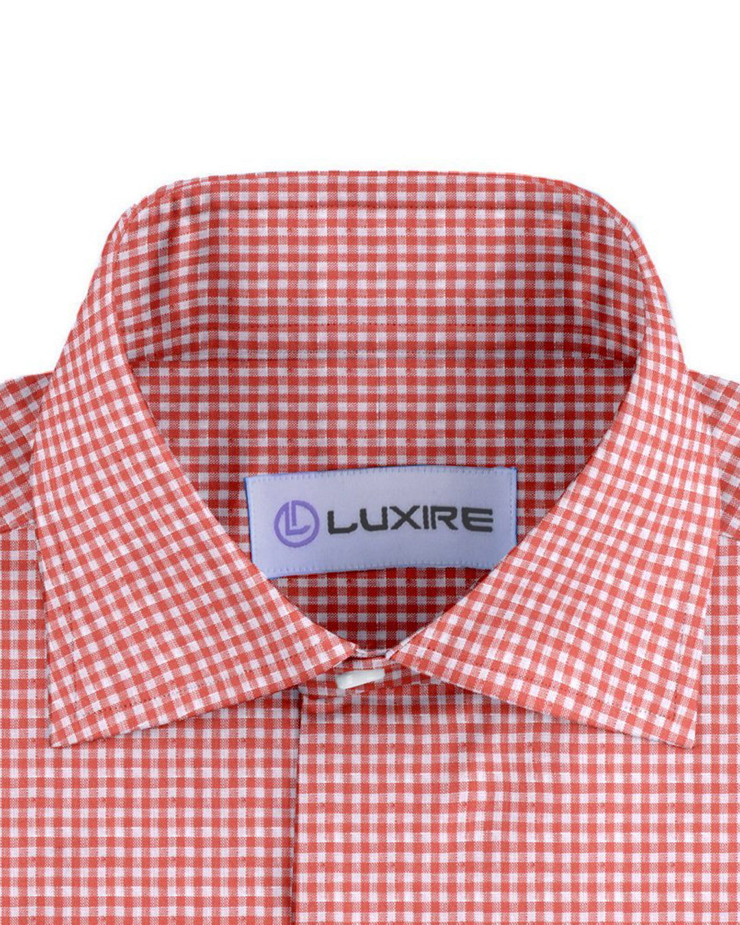 Linen:Orange Gingham Checks - 2