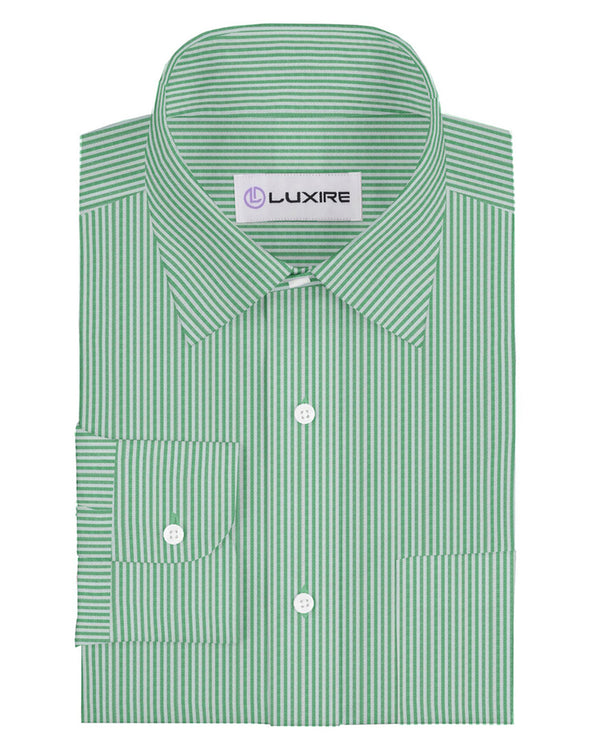 Linen: Green Candy  Stripes