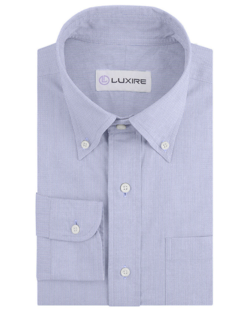 Grandi and Rubinelli Thin Cornflower Blue Stripes Linen