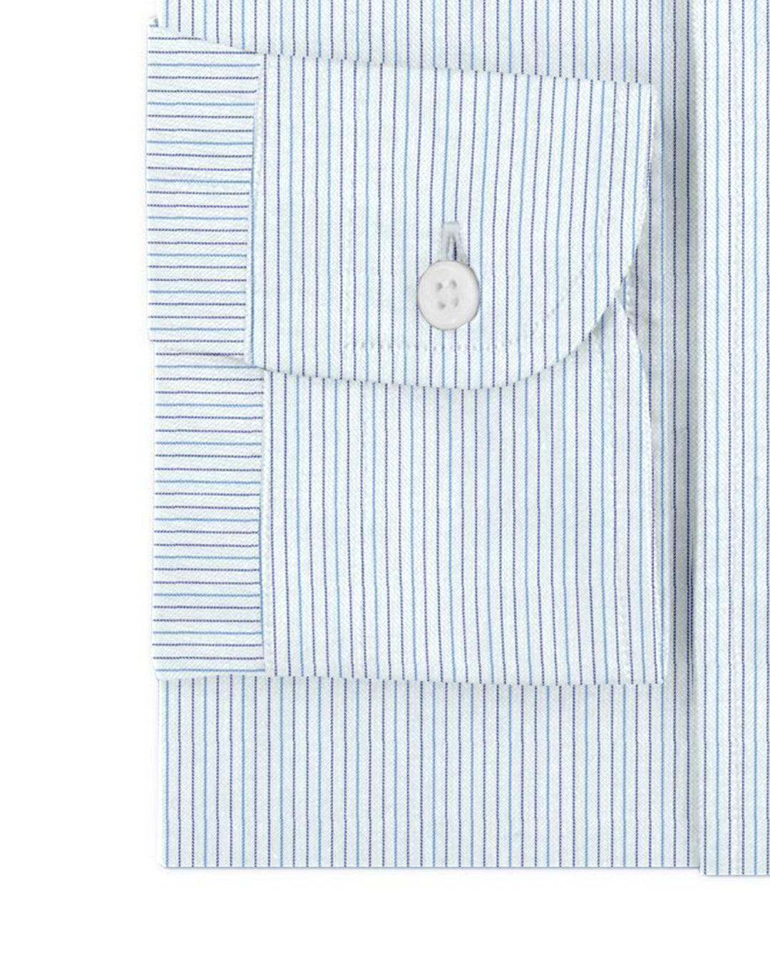 Natural WrinkleFree - White Pinstripes - With A Touch of Silk