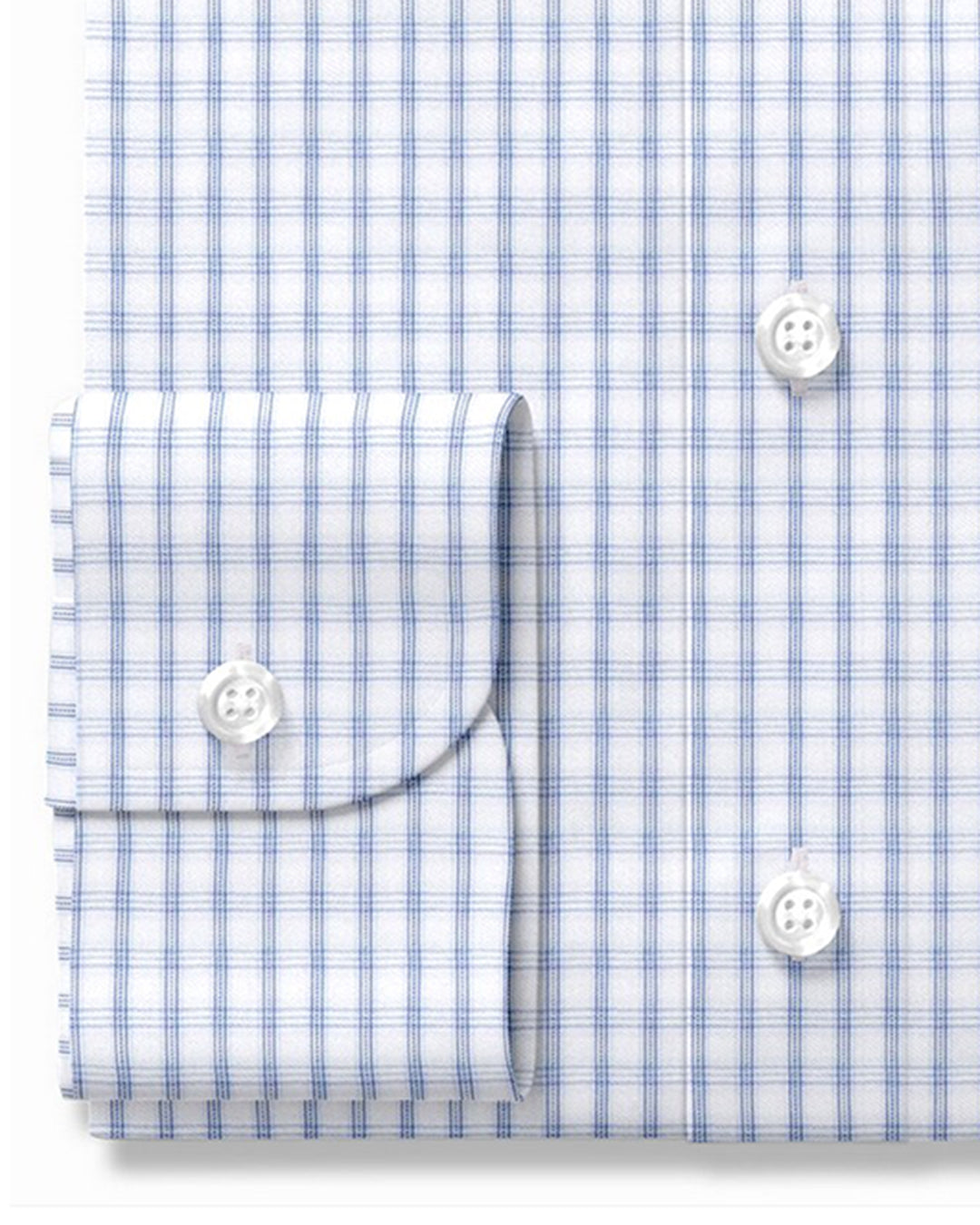 Blue Tattersall on White - 3