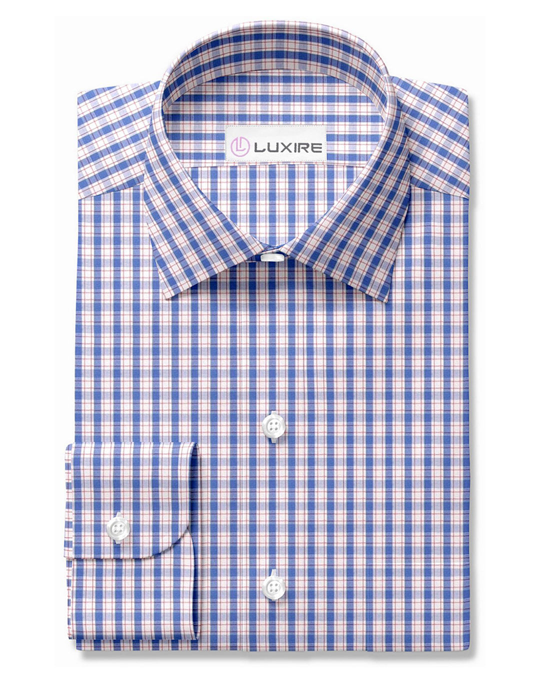 Summer Shirt:Blue Red Tattersall - 1