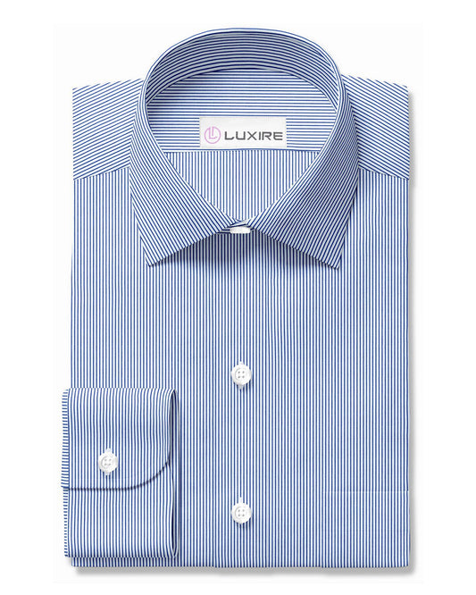 Luxire Privilege Collection Blue Stripes on White