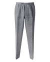 Loro Piana: Light Grey Woolen Drawstring Pants