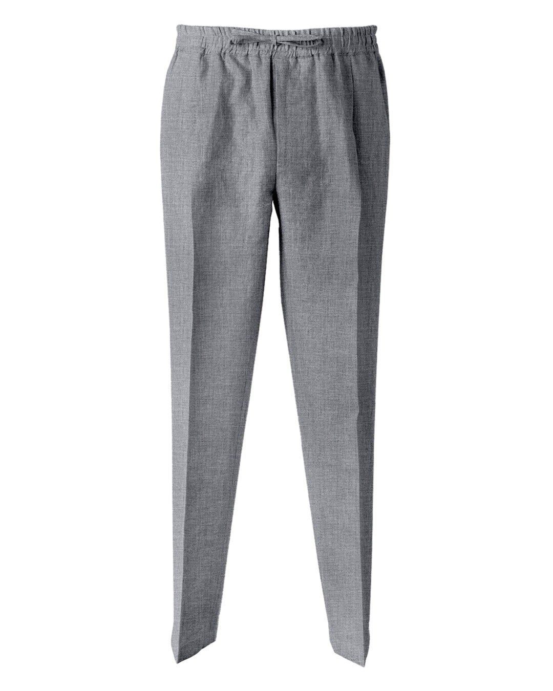 Loro Piana: Light Grey Woolen Drawstring Pants - 1